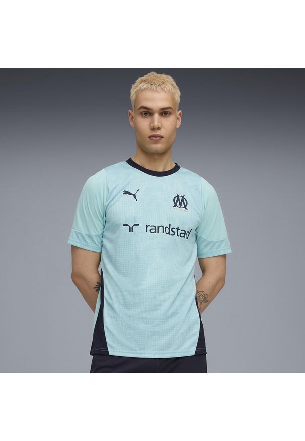 Puma - Męska koszulka treningowa Olympique Marsylia PUMA. Kolor: niebieski. Sport: bieganie