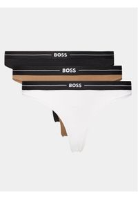 BOSS - Boss Komplet 3 par stringów 50510030 Kolorowy. Materiał: bawełna. Wzór: kolorowy #1