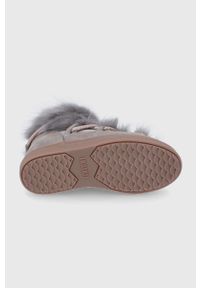 Inuikii Śniegowce zamszowe kolor beżowy. Nosek buta: okrągły. Zapięcie: sznurówki. Kolor: beżowy. Materiał: zamsz #5