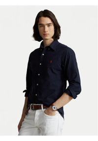 Polo Ralph Lauren Koszula Bsr 710772290 Granatowy Custom Fit. Typ kołnierza: polo. Kolor: niebieski. Materiał: bawełna