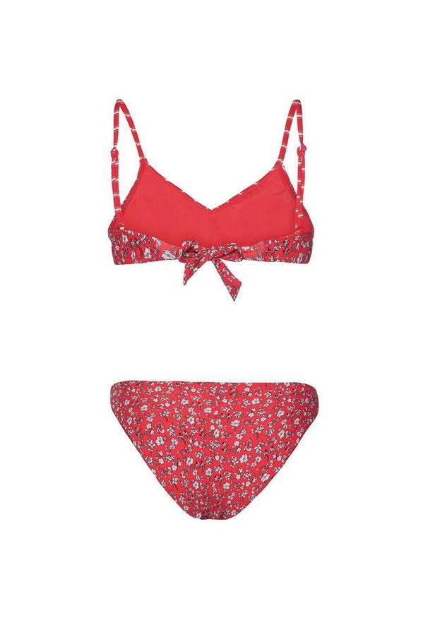 Damski 2-częściowy kostium kąpielowy Protest Prtteresa. Kolor: czerwony, różowy, wielokolorowy. Wzór: kwiaty