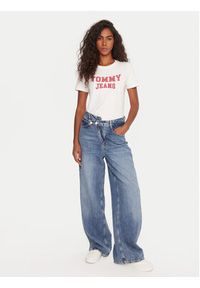 Tommy Jeans T-Shirt Varsity DW0DW21966 Biały Regular Fit. Kolor: biały. Materiał: bawełna