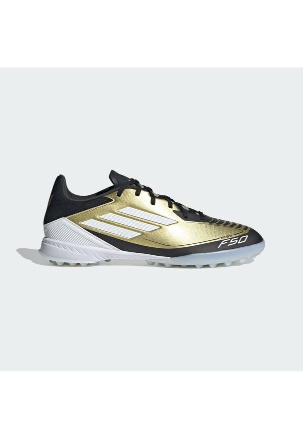 Adidas - Buty Messi F50 League TF. Kolor: żółty, biały, wielokolorowy, czarny. Materiał: materiał
