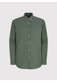Pako Lorente - PAKO LORENTE – Zielona bawełniana koszula męska. Kolor: czarny, zielony. Materiał: bawełna. Długość rękawa: długi rękaw. Długość: długie. Wzór: gładki #6