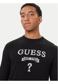 Guess Sweter M5YR00 Z0122 Czarny Slim Fit. Kolor: czarny. Materiał: syntetyk