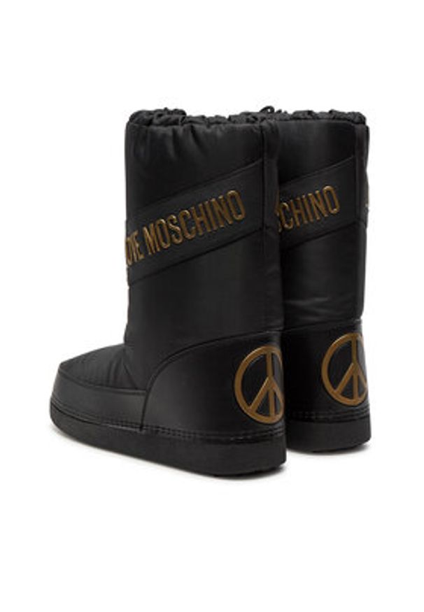 Love Moschino - LOVE MOSCHINO Śniegowce JA24032G1LISY000 Czarny. Kolor: czarny. Materiał: materiał
