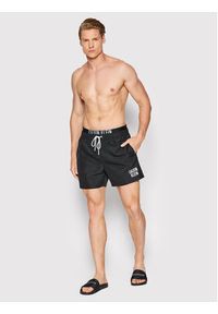 Calvin Klein Swimwear Szorty kąpielowe Medium Double KM0KM00740 Czarny Regular Fit. Kolor: czarny. Materiał: syntetyk #3
