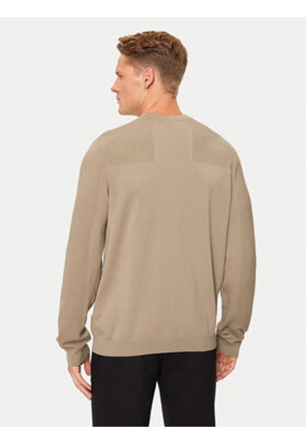 BOSS Sweter Momentum-X_Cn 50498559 Beżowy Regular Fit. Kolor: beżowy. Materiał: syntetyk