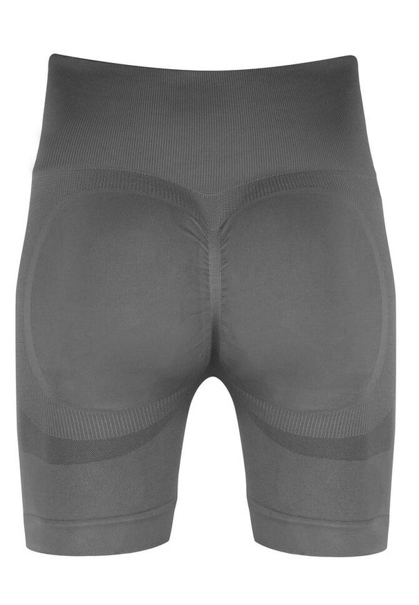 BESHAPED - Szorty fitness damskie Beshaped Power Up! Modelujące. Kolor: szary. Materiał: nylon. Sport: fitness