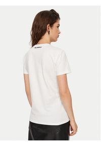 Karl Lagerfeld - KARL LAGERFELD T-Shirt A1W17117 Biały Regular Fit. Typ kołnierza: dekolt w karo. Kolor: biały. Materiał: bawełna