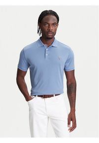Polo Ralph Lauren Polo 710704319169 Niebieski Custom Slim Fit. Typ kołnierza: polo. Kolor: niebieski. Materiał: bawełna