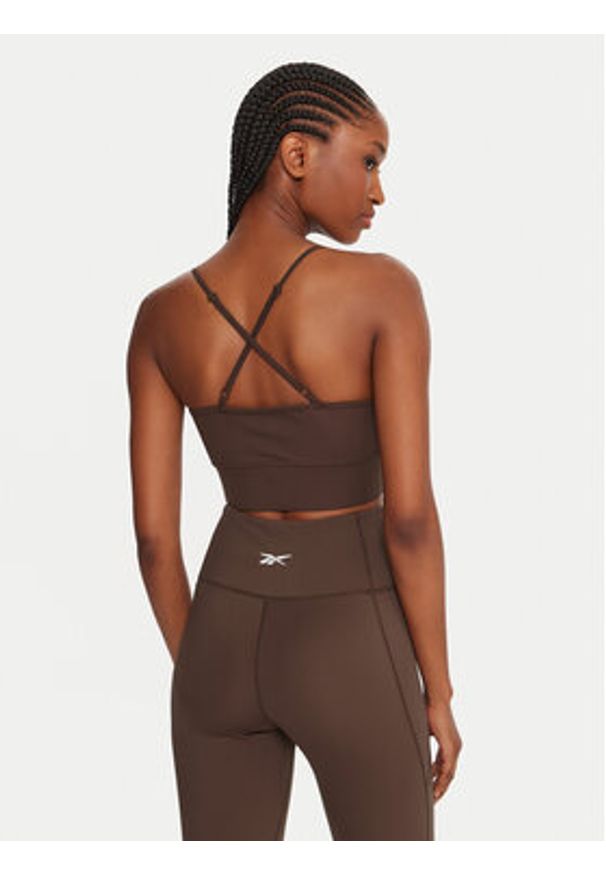 Reebok Biustonosz sportowy Reebok X Ewa Chodakowska RK25310CCW Brązowy. Kolor: brązowy. Materiał: syntetyk