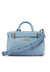 TOMMY HILFIGER - Tommy Hilfiger Torebka American Icon Micro Tote Suede AW0AW18853 Błękitny. Kolor: niebieski. Materiał: skórzane #4
