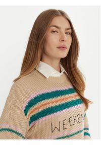 Weekend Max Mara Sweter Angus 2515361211 Beżowy Regular Fit. Kolor: beżowy. Materiał: syntetyk #5