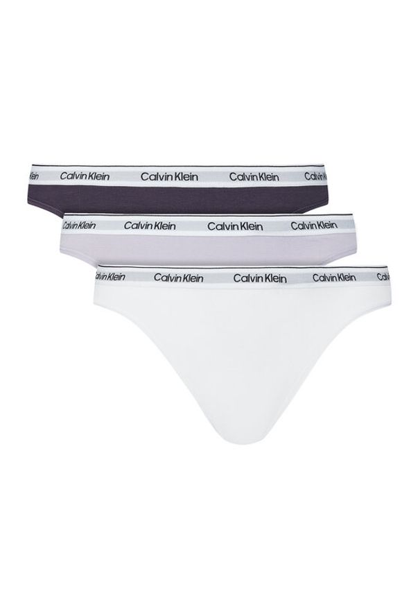 Calvin Klein Underwear Komplet 3 par stringów 000QD5209E Kolorowy. Materiał: bawełna. Wzór: kolorowy