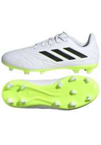 Adidas - Buty adidas Copa PURE.3 Fg Jr HQ8989 białe białe. Kolor: biały. Materiał: materiał. Szerokość cholewki: normalna