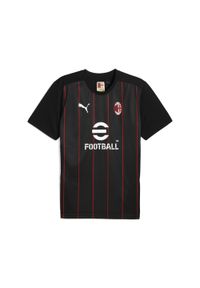 Puma - Męska koszulka przedmeczowa AC Milan PUMA Black For All Time Red. Kolor: czarny, czerwony, wielokolorowy. Sport: piłka nożna