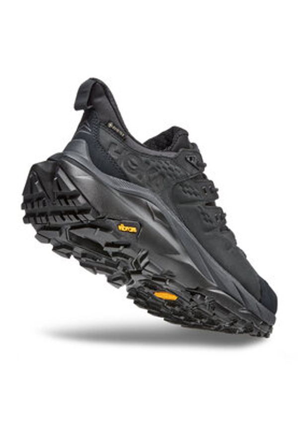 HOKA - Hoka Trekkingi Kaha 2 Low GTX GORE-TEX 1123190 Czarny. Kolor: czarny. Materiał: nubuk, skóra. Technologia: Gore-Tex. Sport: turystyka piesza