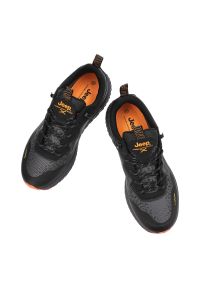 Czarne Sneakersy Jeep Modne Obuwie Męskie. Kolor: czarny. Materiał: materiał. Szerokość cholewki: normalna #6