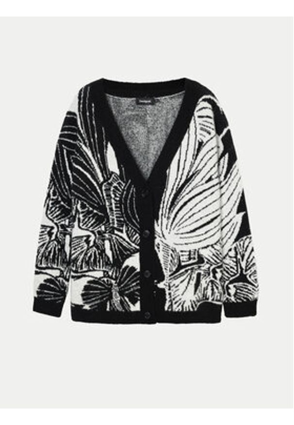 Desigual Kardigan Halifax 24WWJF26 Czarny Regular Fit. Kolor: czarny. Materiał: syntetyk