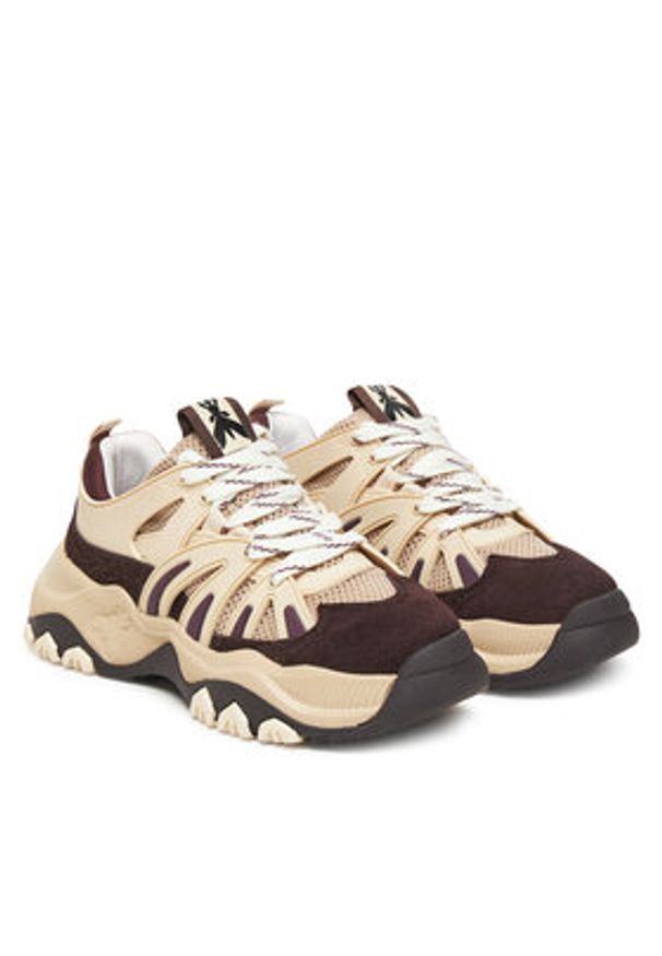 Patrizia Pepe Sneakersy 8Z0043/V005-J4Q9 Beżowy. Kolor: beżowy. Materiał: zamsz, skóra