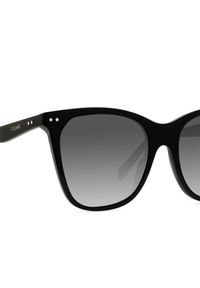 CELINE - Czarne okulary przeciwsłoneczne. Kolor: czarny. Wzór: aplikacja, geometria #2