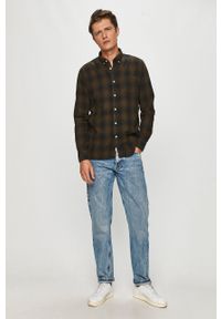 Pepe Jeans - Koszula bawełniana Owen. Okazja: na co dzień. Typ kołnierza: button down. Kolor: zielony. Materiał: bawełna. Długość rękawa: długi rękaw. Długość: długie. Styl: casual #4