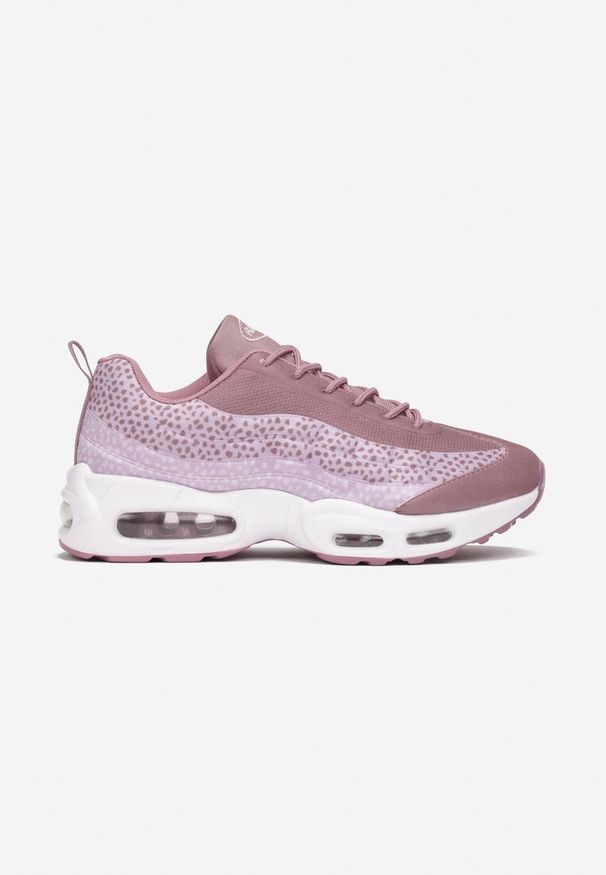 Renee - Różowe Sneakersy Avagune. Nosek buta: okrągły. Kolor: różowy. Materiał: materiał. Szerokość cholewki: normalna. Wzór: aplikacja