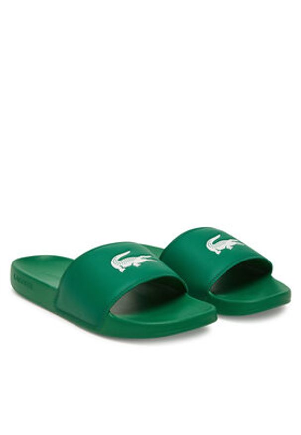 Lacoste Klapki Serve Sliders 7-49CMA0041 Zielony. Kolor: zielony. Materiał: skóra