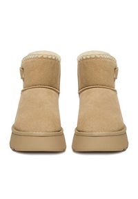 Badura Śniegowce EO-ANGELA-TS6296-01 Beżowy. Kolor: beżowy. Materiał: skóra, zamsz #4
