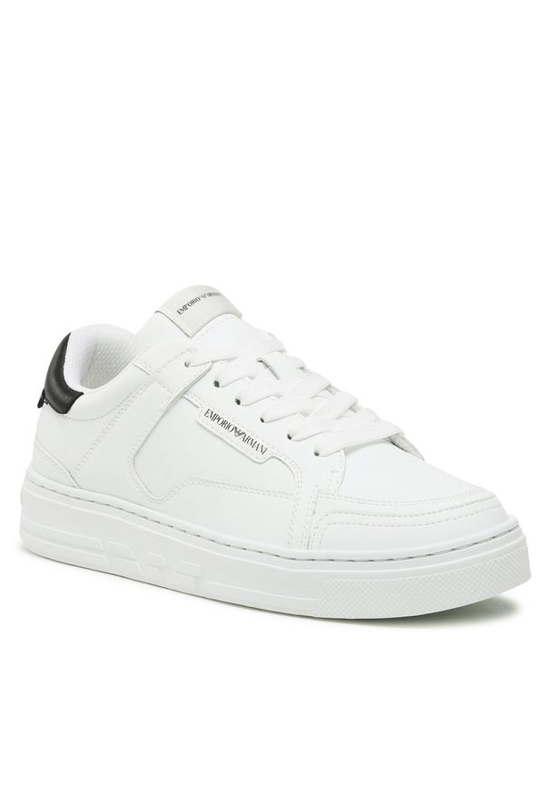Sneakersy Emporio Armani X3X188 XF724 D611 White/Black. Kolor: biały. Materiał: skóra