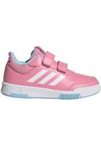 Adidas - Buty adidas Tensaur Sport 2.0 Training Hook and Loop Jr GW6454 różowe. Okazja: na spacer, na co dzień. Zapięcie: rzepy. Kolor: różowy. Materiał: materiał, skóra, syntetyk, guma. Szerokość cholewki: normalna. Sport: turystyka piesza #1