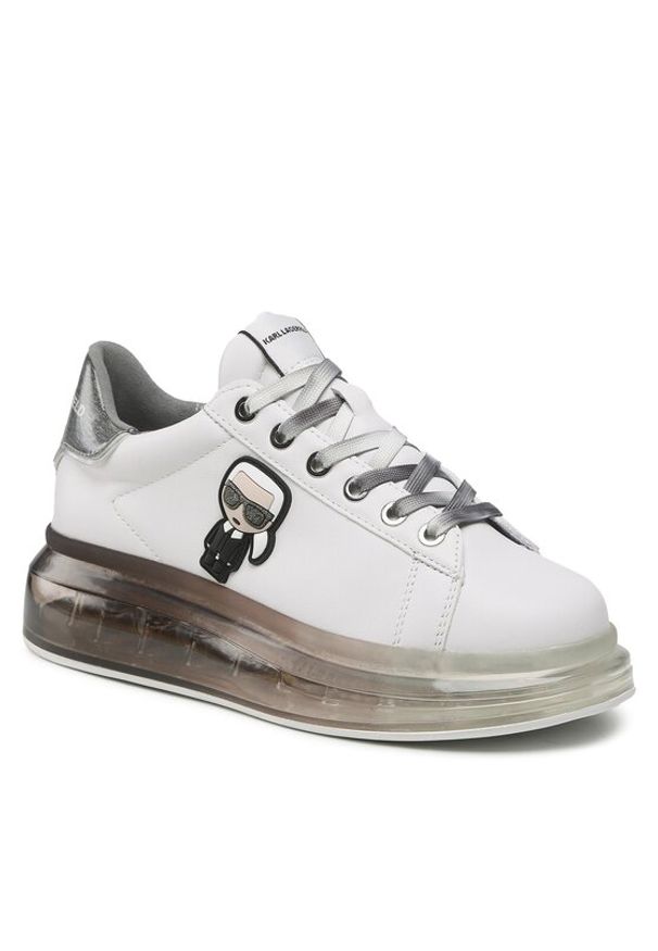 Karl Lagerfeld - KARL LAGERFELD Sneakersy KL62631D Biały. Kolor: biały. Materiał: skóra