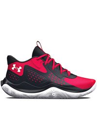 Under Armour - Buty do koszykówki męskie UNDER ARMOUR JET'23. Kolor: czerwony. Materiał: skóra. Sport: koszykówka