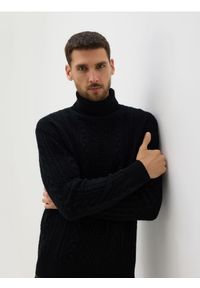 Reserved - Sweter z wełną - czarny. Kolor: czarny. Materiał: wełna #1