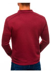 Ombre Clothing - Kurtka męska - czerwona C453 - S. Typ kołnierza: bez kaptura, kołnierzyk stójkowy. Kolor: czerwony. Materiał: materiał, poliester #4