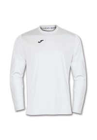 Koszulka do piłki nożnej męska Joma Combi z długim rękawem. Kolor: biały. Długość rękawa: długi rękaw. Długość: długie