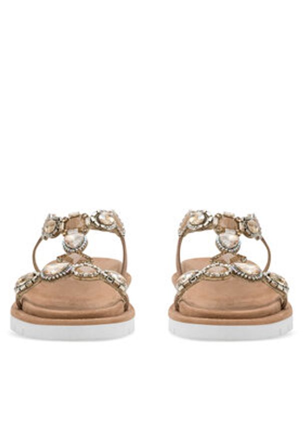 Eva Minge Sandały MATILDE-V1175-95 Beżowy. Kolor: beżowy. Materiał: syntetyk, skóra