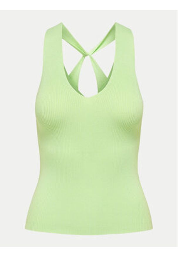 JDY Top Sabrina 15258897 Zielony Slim Fit. Kolor: zielony. Materiał: wiskoza