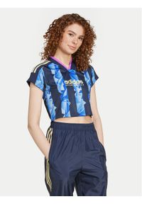 Adidas - adidas T-Shirt Tiro Cut 3-Stripes IX3728 Niebieski Slim Fit. Kolor: niebieski. Materiał: syntetyk