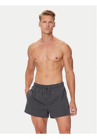 Calvin Klein Swimwear Szorty kąpielowe KM0KM01048 Szary Regular Fit. Kolor: szary. Materiał: syntetyk