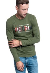 Mustang - MĘSKI LONGSLEEVE MUSTANG ANTON C RUBBER 1009977 6348. Długość rękawa: długi rękaw #6