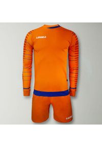 LEGEA - Komplet bramkarski REIMS pomarańczowy błękitny junior. Kolor: pomarańczowy. Wzór: haft. Sport: piłka nożna #1