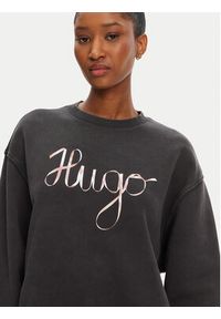 Hugo - HUGO Bluza Deroxina_4 50545198 Szary Oversize. Kolor: szary. Materiał: bawełna #3
