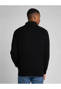 Lee - LEE HALF ZIP KNIT MĘSKI SWETER ROZPINANY BLACK L83YDE01