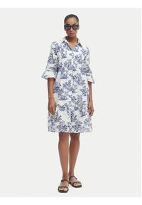Iconique Sukienka koszulowa IC25-076 Biały Relaxed Fit. Kolor: biały. Materiał: bawełna. Typ sukienki: koszulowe #4