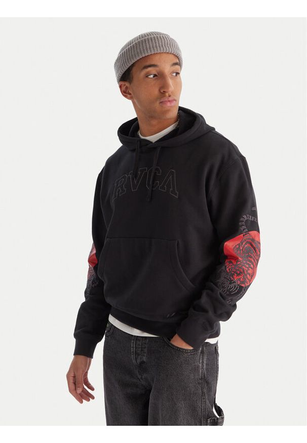 RVCA Bluza Tiger Sun 23A413505 Czarny Regular Fit. Kolor: czarny. Materiał: bawełna