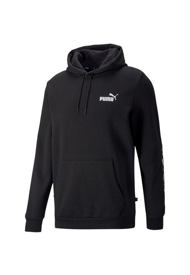 Puma - Męska Bluza Z Kapturem ESS+ Tape. Typ kołnierza: kaptur. Kolor: czarny