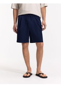 Reserved - Szorty comfort fit - granatowy. Kolor: niebieski. Materiał: dzianina, bawełna #1