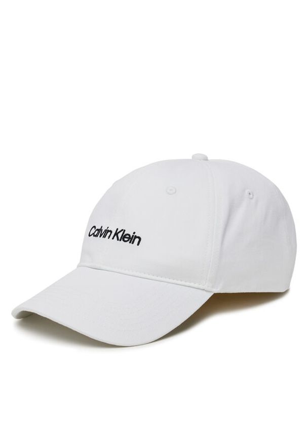 Calvin Klein Czapka z daszkiem Logo Embroidery LV04D5003G Biały. Kolor: biały. Materiał: bawełna, materiał